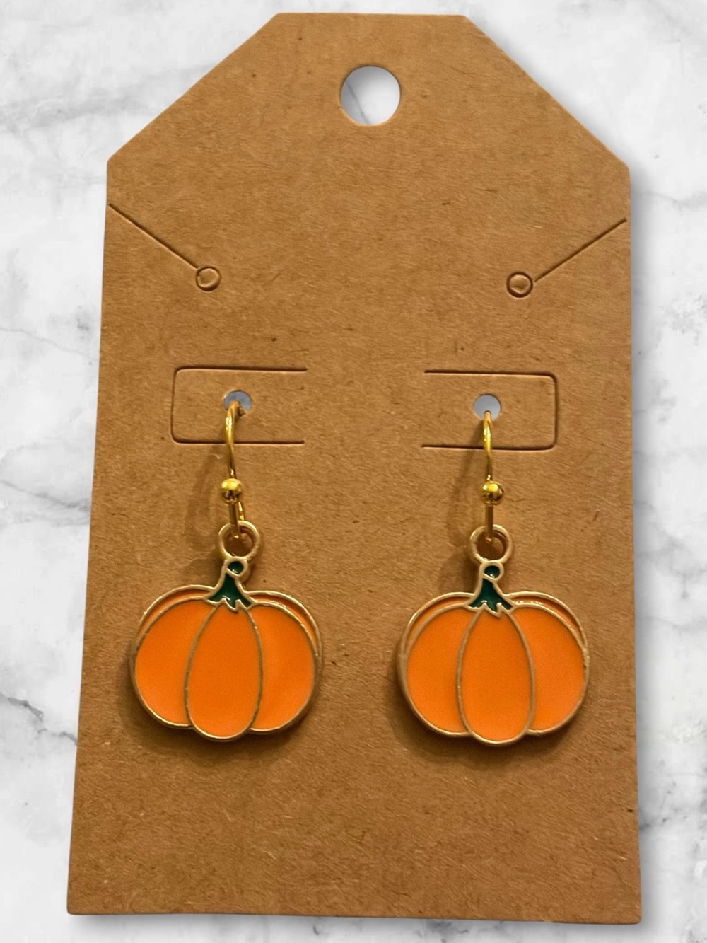Orange Pumpkin Dangle Earrings - Women Jewelry